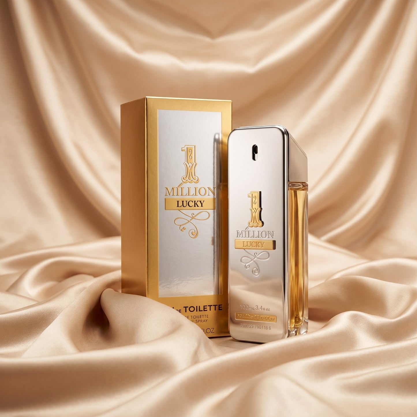 1 Million Lucky Eau de Toilette for Men – Long Lasting Fresh Woody Fragrance Spray – 100ml (3.4 fl oz)