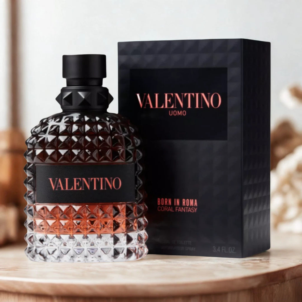 Valentino Uomo Born In Roma Coral Fantasy Eau de Toilette 3.4 oz (100ml) Cologne – New In Box
