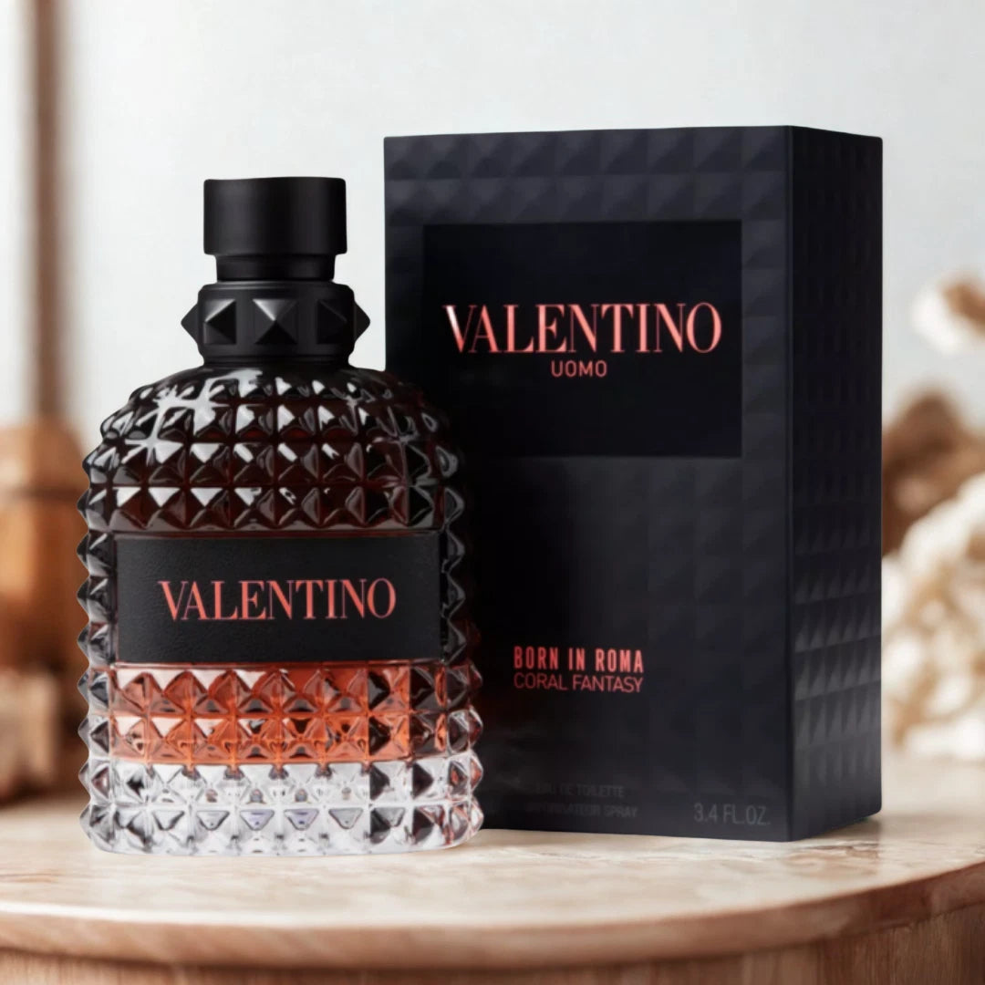 Valentino Uomo Born In Roma Coral Fantasy Eau de Toilette 3.4 oz (100ml) Cologne – New In Box