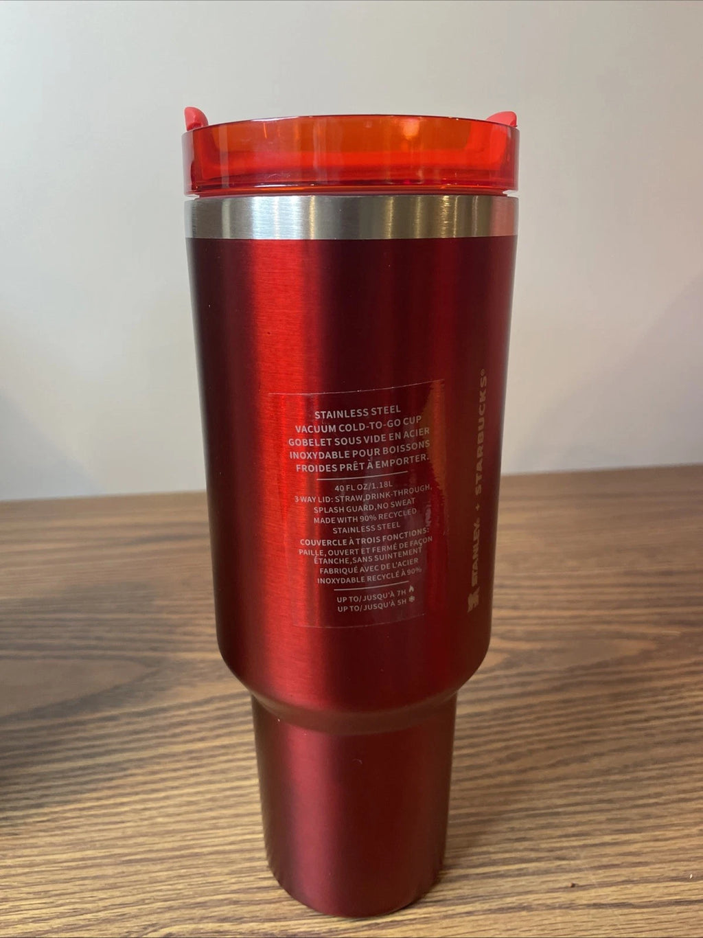 Starbucks x Stanley 40oz Red Holiday Tumbler Cup 2023 Limited Edition (No Straw)