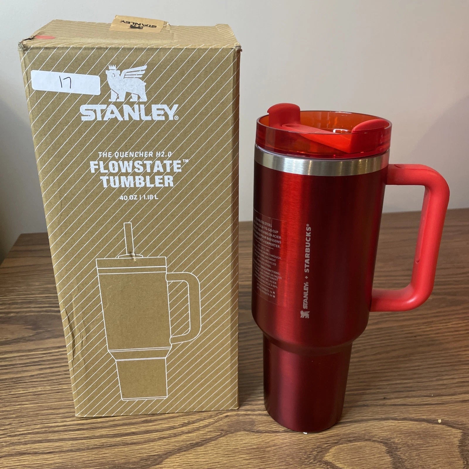 Starbucks x Stanley 40oz Red Holiday Tumbler Cup 2023 Limited Edition (No Straw)