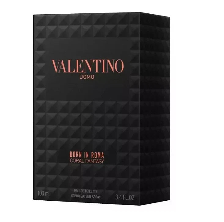 Valentino Uomo Born In Roma Coral Fantasy Eau de Toilette 3.4 oz (100ml) Cologne – New In Box