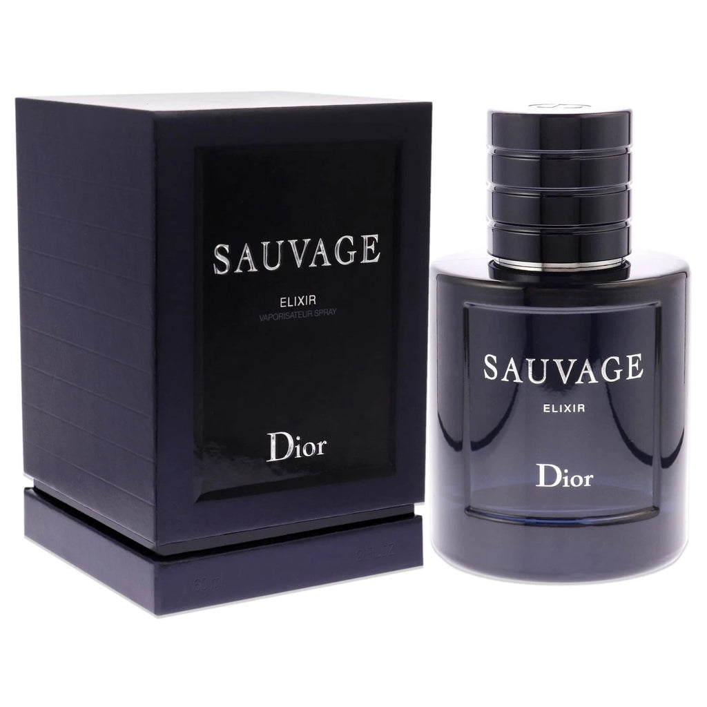 Christian Dior Sauvage Elixir Men's Parfum Spray 2 oz / 60ml – Spicy Woody Long-Lasting Fragrance