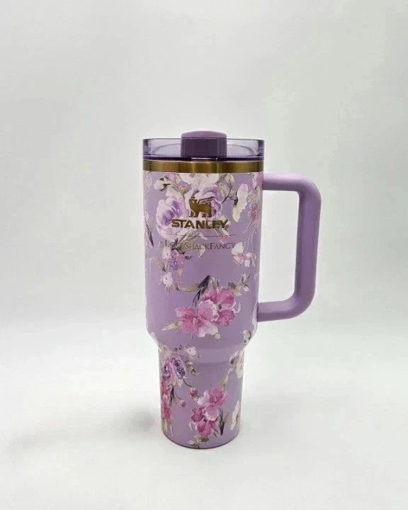 Stanley x LoveShackFancy Quencher H2.0 FlowState™ 40 oz – Happy Thoughts Purple | Limited Edition