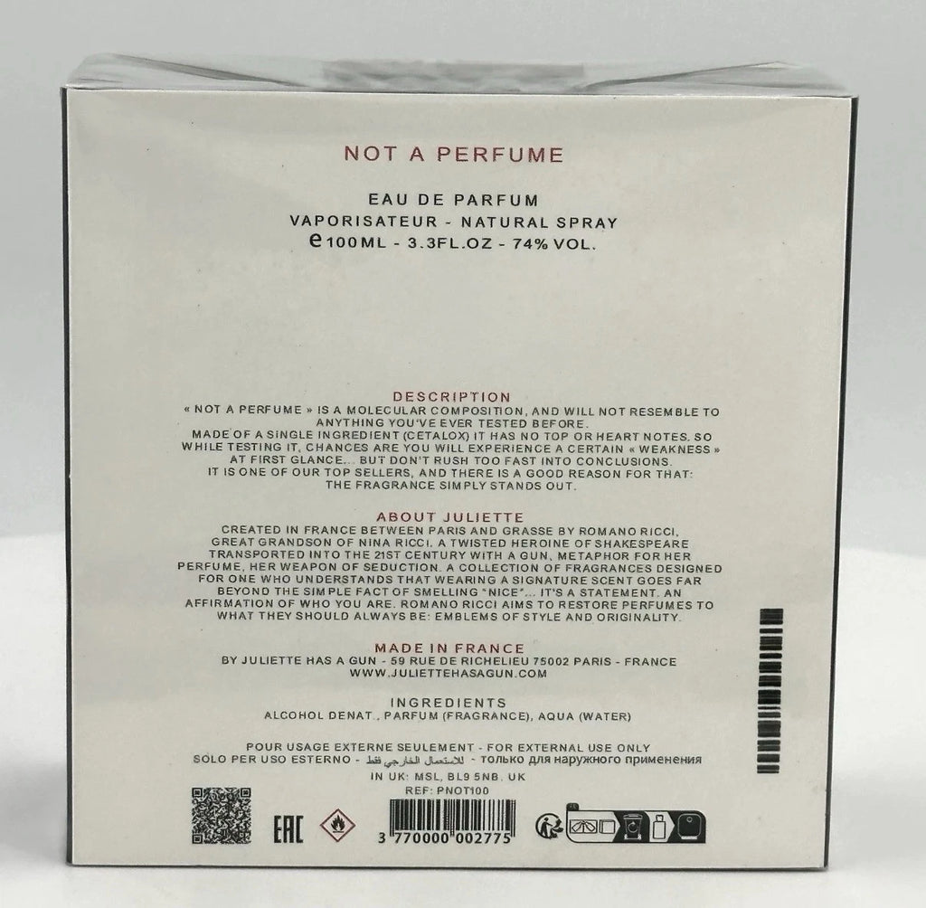 Juliette Has A Gun Not A Perfume Eau de Parfum Spray 3.3 oz (100ml) for Women
